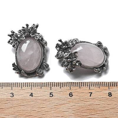 Natural Rose Quartz Pendants G-H083-01AS-01-1