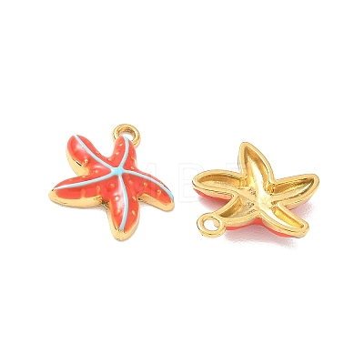 304 Stainless Steel Enamel Pendants STAS-Q119-08G-09-1