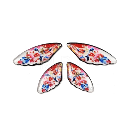 4Pcs 4 Styles Transparent Epoxy Resin Pendants RESI-B032-02C-1