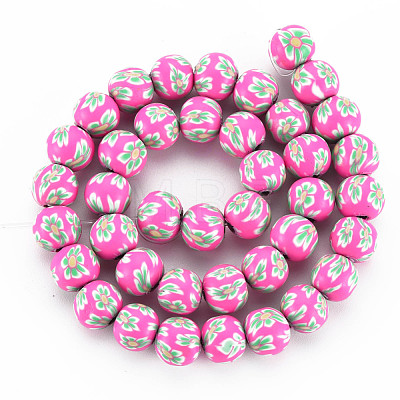 Handmade Polymer Clay Beads Strands CLAY-N008-055-01-1