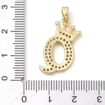 Rack Plating Brass Micro Pave Cubic Zirconia Pendants KK-D535-01Q-RS-1