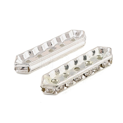 Brass Crystal Rhinestone Spacer Bars RB-T019-01A-S-1