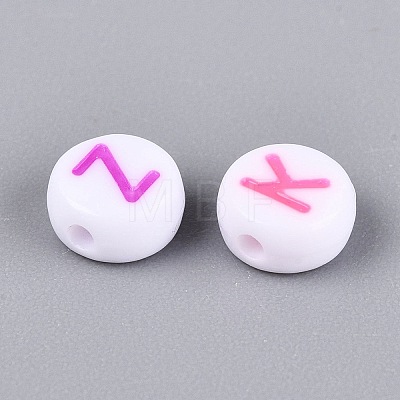 Opaque Acrylic Enamel Beads SACR-Q001-06-1