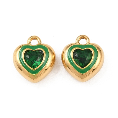 304 Stainless Steel Enamel Pendants STAS-C158-15G-02-1