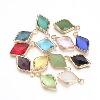 4Pcs Glass Pendants GLAA-YW0001-42-1