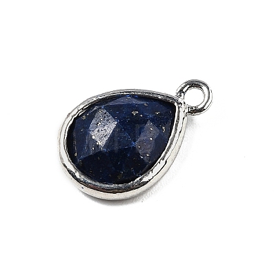 Natural Dyed Lapis Lazuli Faceted Pendants G-U019-05P-07-1
