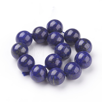 Natural Lapis Lazuli Beads Strands X-G-G087-14mm-1