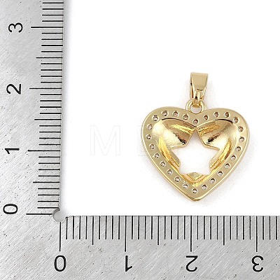 Brass Micro Pave Clear Cubic Zirconia Pendant ZIRC-M001-09G-1