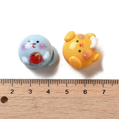 Opaque Resin Decoden Cabochons RESI-B023-01-1