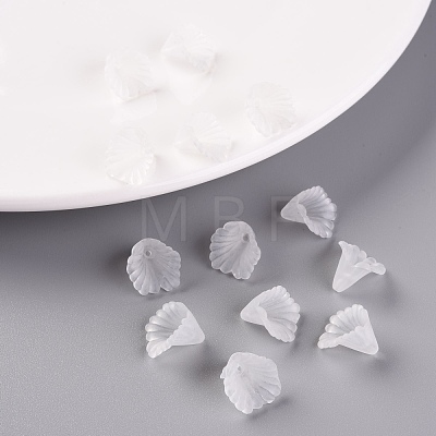 Frosted Acrylic Bead Caps MACR-S371-10A-701-1