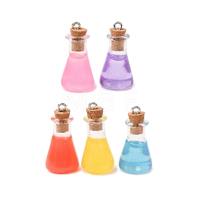 Transparent Resin Pendants RESI-K048-04-1