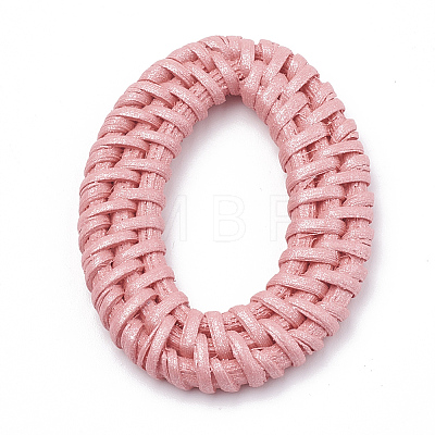 Handmade Spray Painted Reed Cane/Rattan Woven Linking Rings WOVE-N007-04D-1