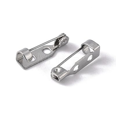 304 Stainless Steel Brooch Pin Back Bar Findings X-STAS-J011-09B-1