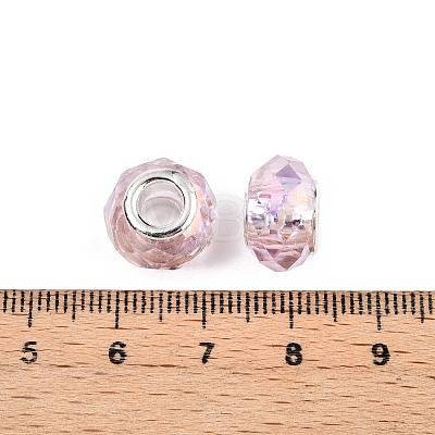 Transparent Glass European Beads GPDL-N004-D14mm-A02-1