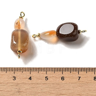 Natural Agate Connector Charms FIND-C046-15G-1
