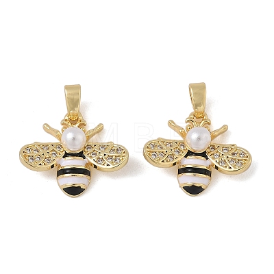 Brass Micro Pave Cubic Zirconia Pendants KK-F924-02G-02-1