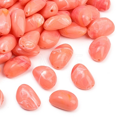 Opaque Acrylic Imitation Gemstone Beads OACR-G064-02-1