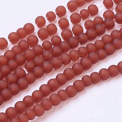 Transparent Glass Bead Strands GLAA-S031-4mm-06-1