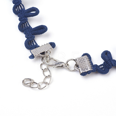 Cloth Gothic Choker Necklaces NJEW-E085-29K-1