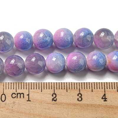 Dyed Natural White Jade Beads Strands G-F764-02E-1