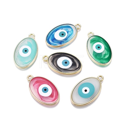 Alloy Enamel Pendants ENAM-F143-05F-G-1