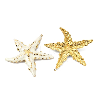 Ocean 304 Stainless Steel Enamel Big Pendants X-STAS-T076-08C-02G-1