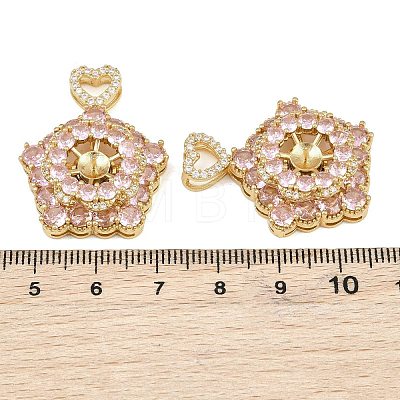 Brass Micro Pave Cubic Zirconia Peg Bails CU-CBA7392-03G-1