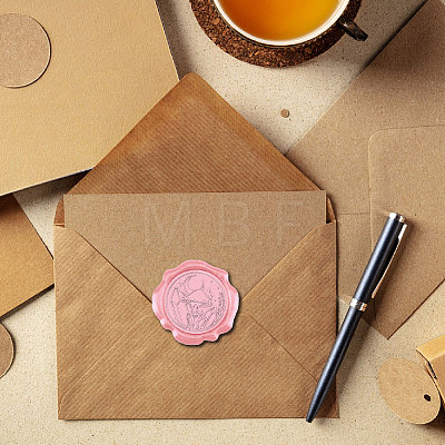 CRASPIRE 50Pcs Adhesive Wax Seal Stickers DIY-CP0010-53B-1