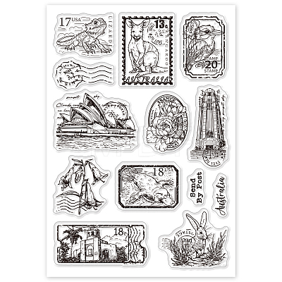 Custom Summer Theme PVC Plastic Clear Stamps DIY-WH0631-0117-1