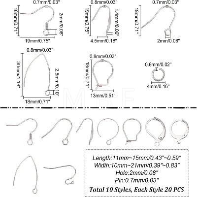 Unicraftale DIY Earring Making Finding Kit STAS-UN0038-49-1