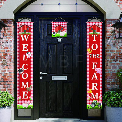 Polyester Hanging Sign for Home Office Front Door Porch Decorations HJEW-WH0023-005-1