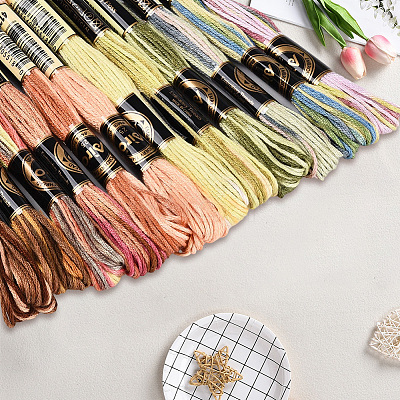 6-Ply Polyester Embroidery Floss OCOR-WH20074-15F-1