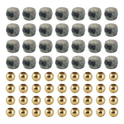 50Pcs Natural Larvikite Beads G-TAD0001-13-1
