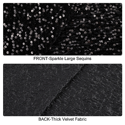 Stretch Sequin Polyester Fabric DIY-WH0502-50A-1