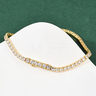 925 Sterling Silver Micro Pave Cubic Zirconia Tennis Bracelets for Women BJEW-C117-01B-G02-1