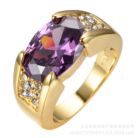 Brass with Cubic Zirconia Finger Rings FS-WG2B993-07-1