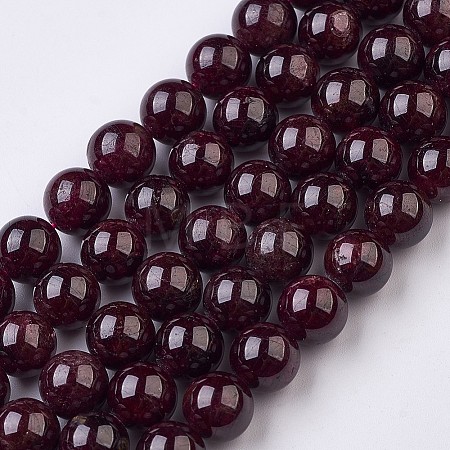 Natural Garnet Beads Strands X-G-J376-37-8mm-1