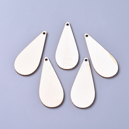 Unfinished Blank Poplar Wood Big Pendants WOOD-D021-13-1