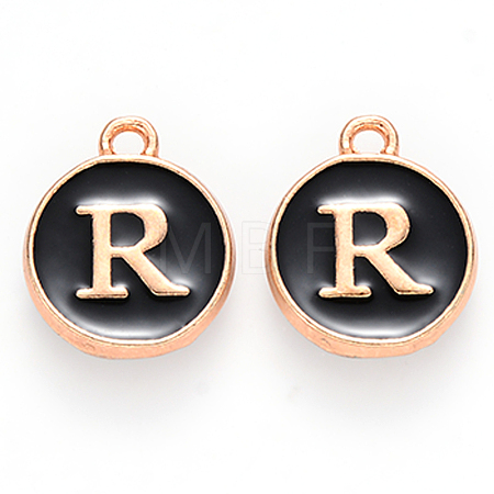 Golden Plated Alloy Charms LS-ENAM-S118-02R-1