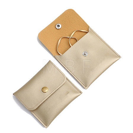 PU Leather Jewelry Pouches with Snap Button WG48807-01-1