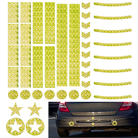 Waterproof PET Plastic Reflective Stickers DIY-WH0580-67B-1