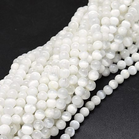 Natural Selenite Beads Strands G-O201A-02A-1