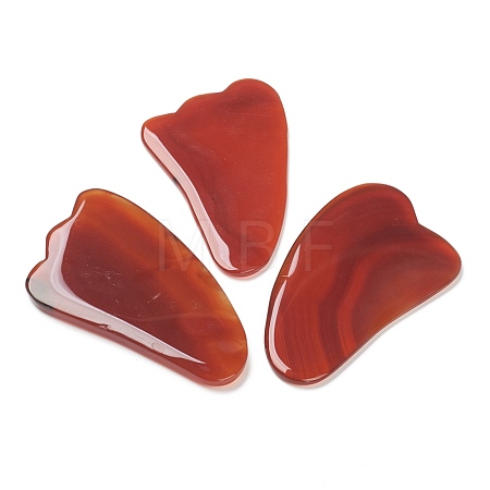 Dyed & Heated Natural Agate Gua Sha Boards AJEW-H112-01-1