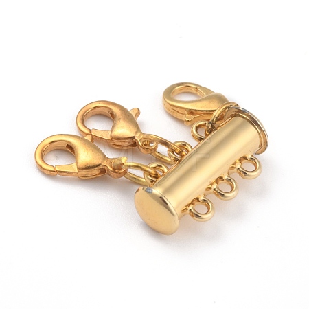 Alloy Magnetic Slide Lock Clasps X-PALLOY-YW0001-17G-1