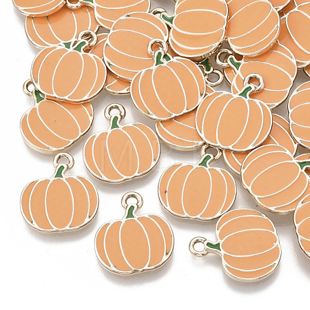 Autumn Theme Alloy Enamel Pendants X-FIND-N048-025A-1