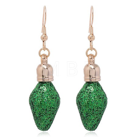 Christmas Theme Alloy Plastic Dangle Earrings FS-WG6FBD6-21-1