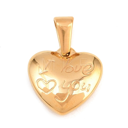 Valentine's Day 304 Stainless Steel Pendants STAS-H265-01A-G-1