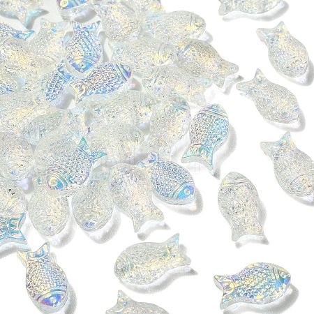 50Pcs Handmade Lampwork Fish Beads LAMP-CJ0001-60-1