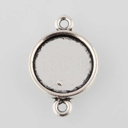 Tibetan Style Alloy Cabochon Connector Settings X-TIBE-M022-13AS-1