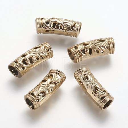 Tibetan Style Alloy Tube Beads LS-PALLOY-F133-17KCG-1